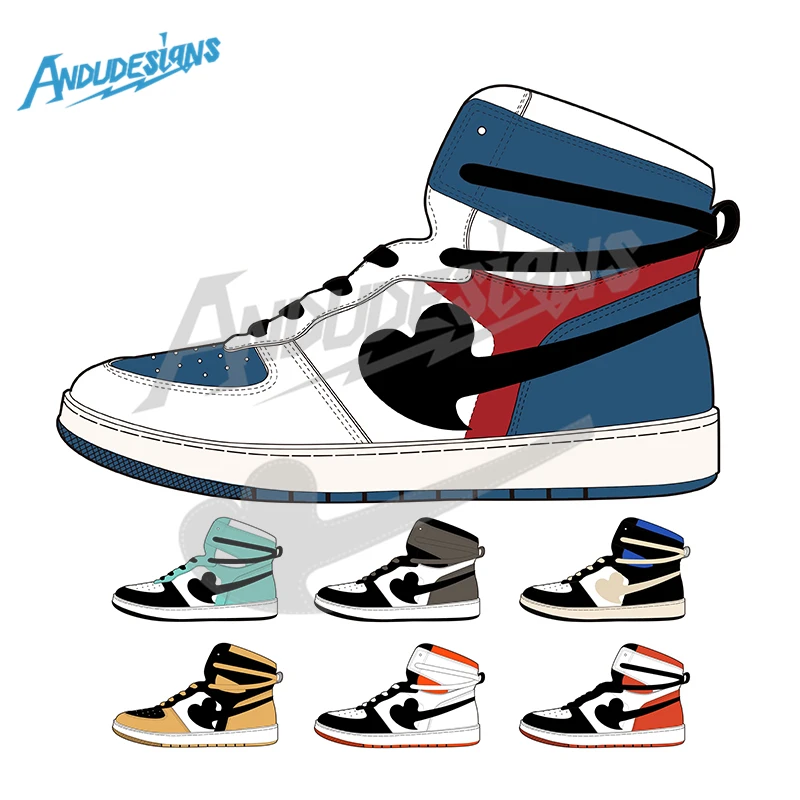 

Basketball Style Shoes High OG SP fragment design x Travis Scotts Customize Logo Men A J 1 Sneakers, Customized color