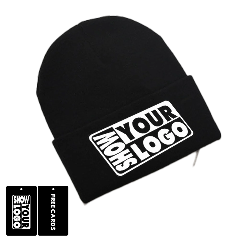 CB136-LS01 OEM High Quality Acrylic Knitted Winter Beanies Mens Custom Embroidery Logo Streetwear Unisex Common