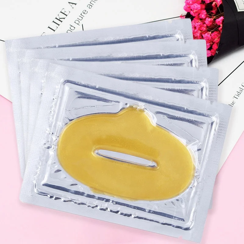 

New product Private label 24K Pure Gold Collagen Lip Mask For Moisturizer Nourishing Women Beauty Care, N/a