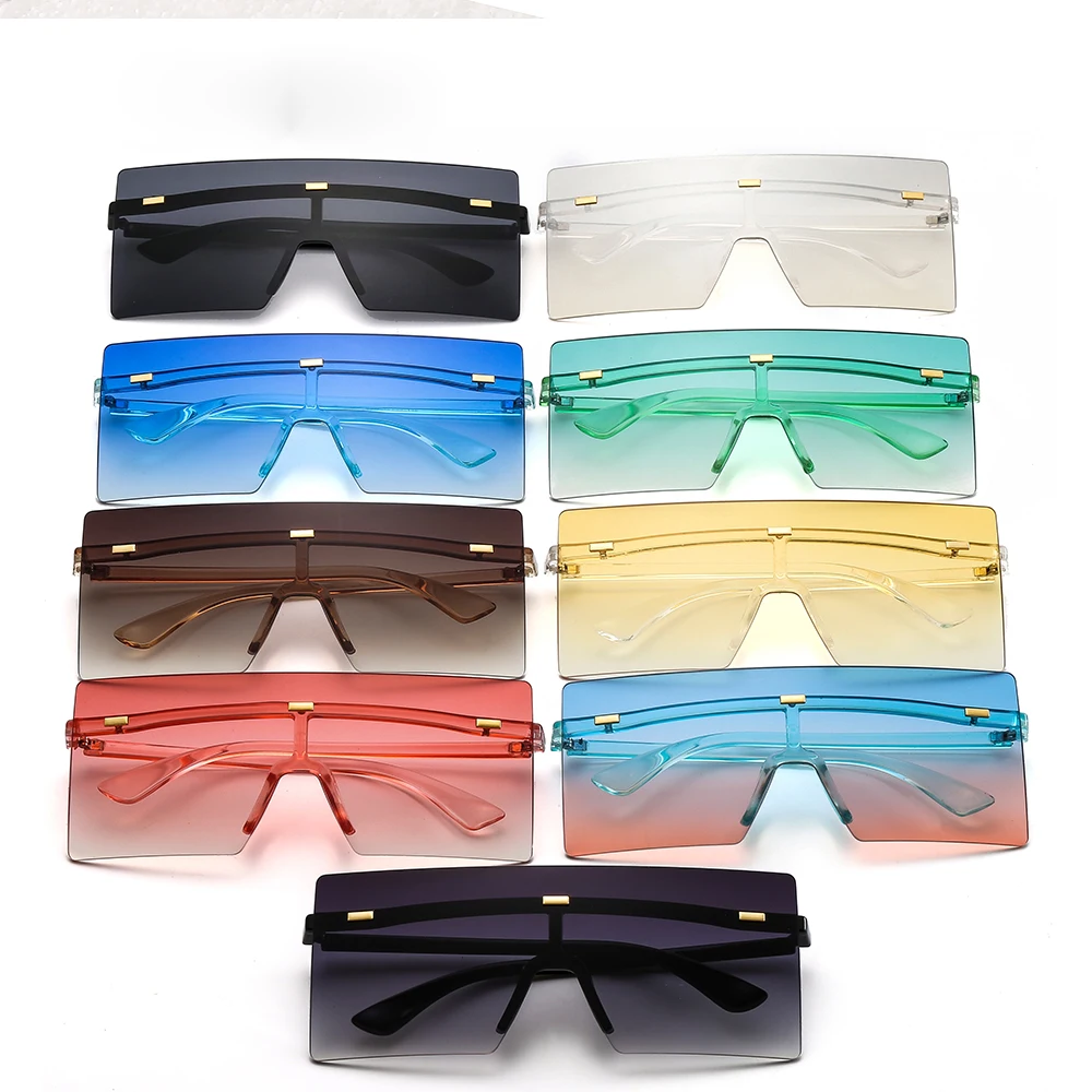 

NWT6932 Square Rimless Multicolor Shade Trend Sunglasses