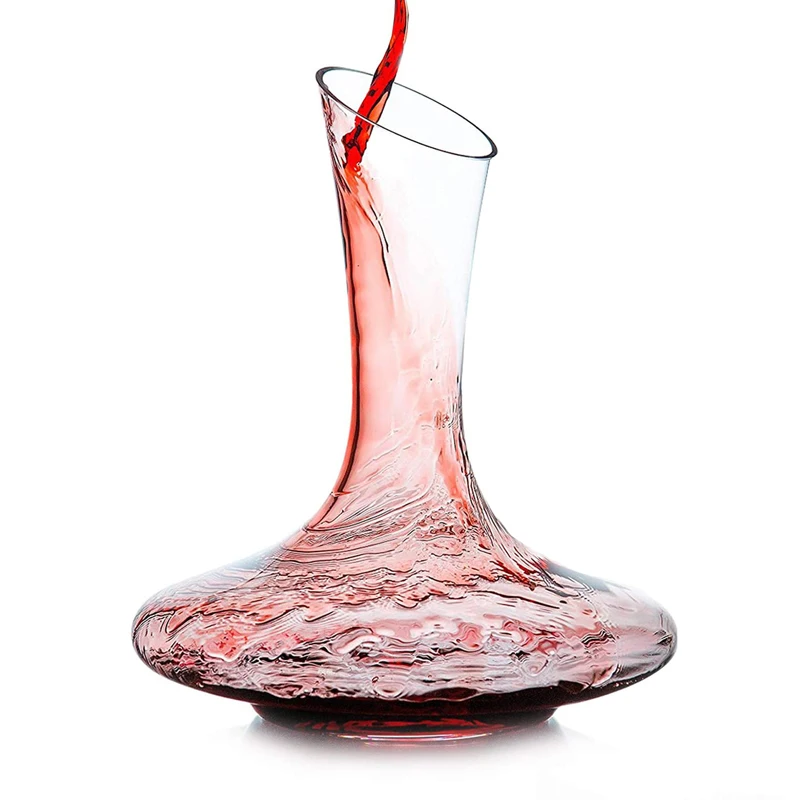 

Wholesale Cheap Lead Free Hand Blown Wine Accessories 1800ml 63oz Aerator Carafe Crystal Wine Decanter