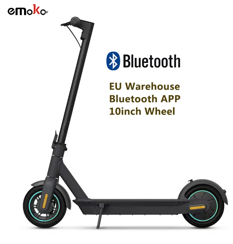 

Best fast Motor 350W tyre off road 45-60km 10 inch Europe warehouse Adult Kick e electric scooter with APP function, Grey