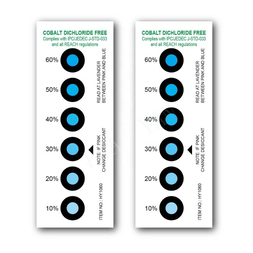 
High Quality Moistureproof Packing Humidity Indicator Paper Sheet manufacturer 