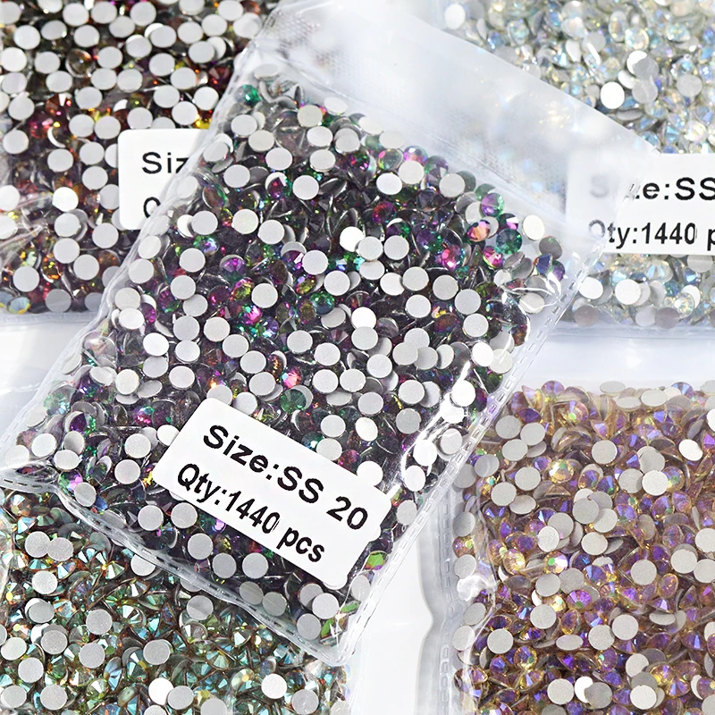 

Crystal 10 Sizes SS3-SS30 Non Hotfix Colorful Ss10 Flat Back Rhinestones High Quality Glass Nail Art Rhinestone Flatback Resin