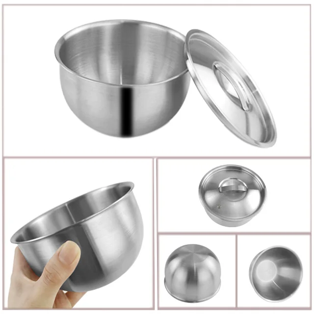 stainless steel serving bowl with lid
