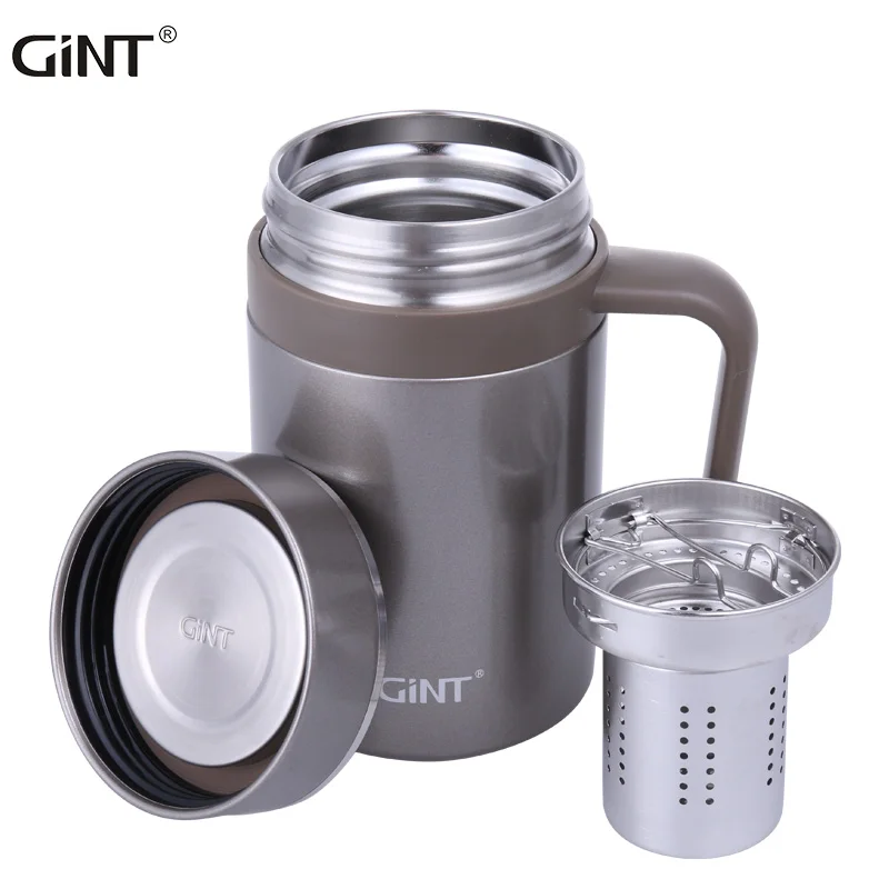 

520ml Business Office Double Tea Filter Easy to Hold Insulated Water Cup