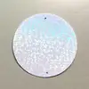 50mm Laser Silver Sequins Paillette Two Holes Round Shape Sequins For Sewing Garment Clothing Crafts