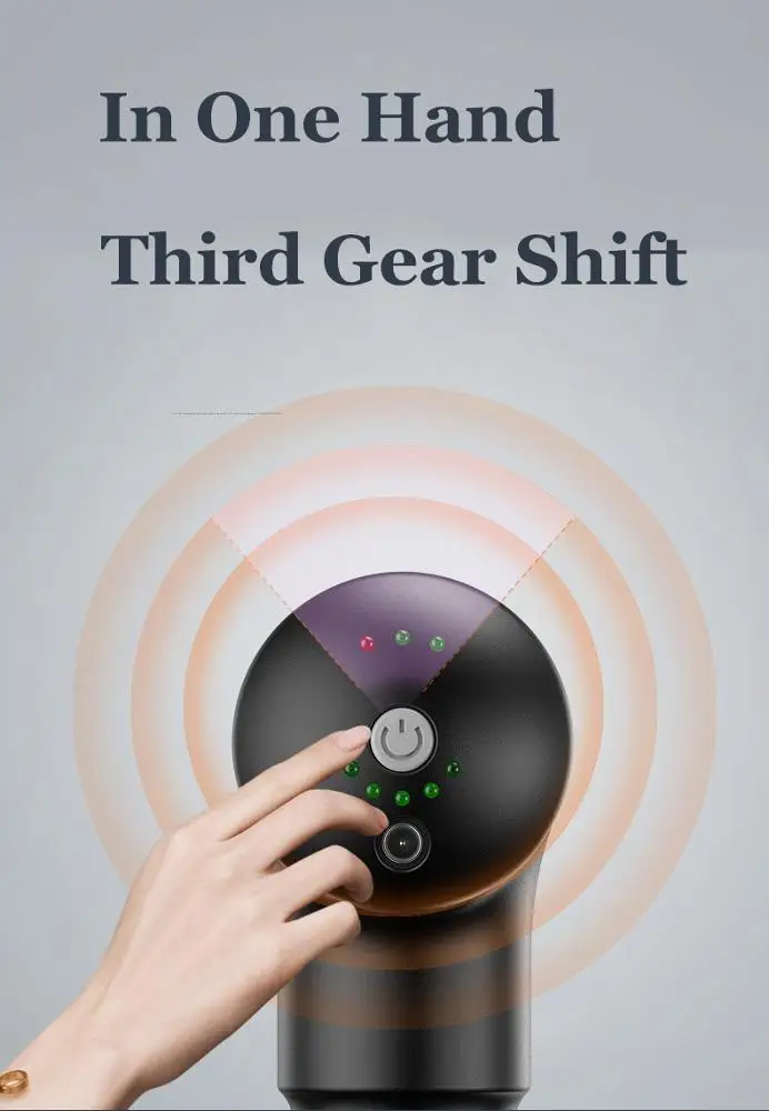 
Sport Massage Gun 4 Massage Heads 3 Speed Button VIBRATION MASSAGE GUN 