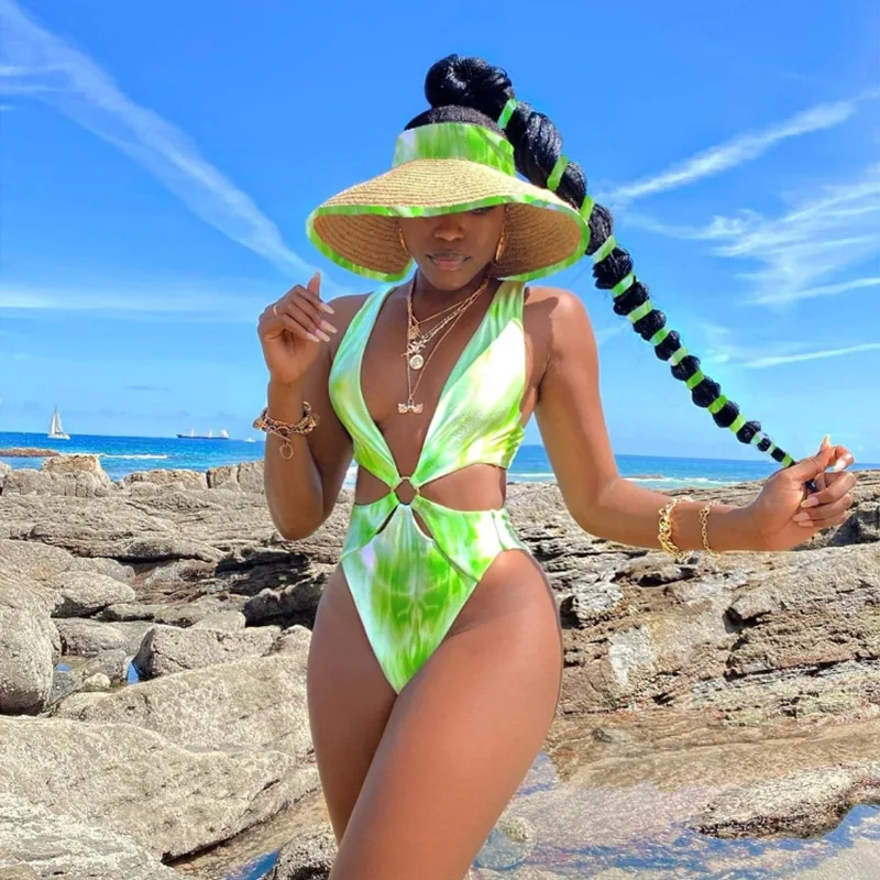 

Custom sexy one piece swimwear ring design swimsuit, As picture
