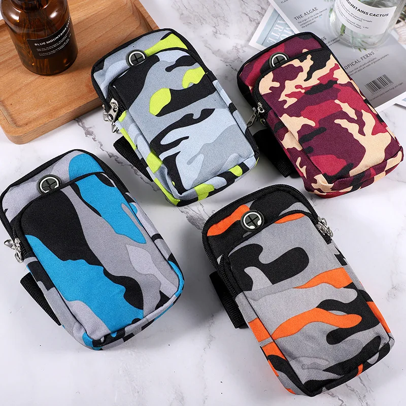 

2021 outdoor mobile phone sport arm bag Sports running bag case cover running armband, Green, blue, black, fluorescent yellow, rose red, orange