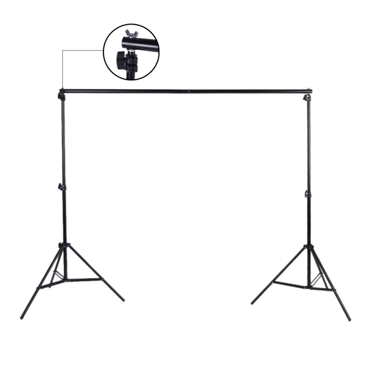 

PULUZ Photographic Photo Video Studio Accessories 10Ft Adjustable Muslin Background Backdrop Support System Crossbar Kit Stand