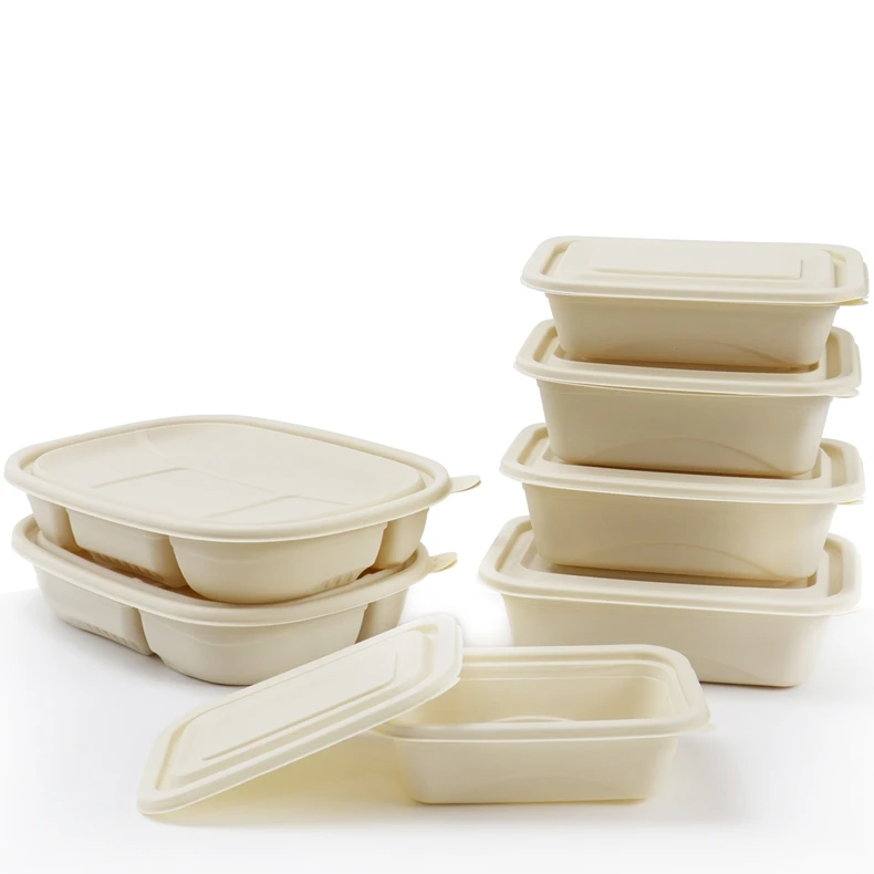 

Hot Selling Factory Price eco friendly compostable corn starch lunch box takeaway food container biodegrad packaging box