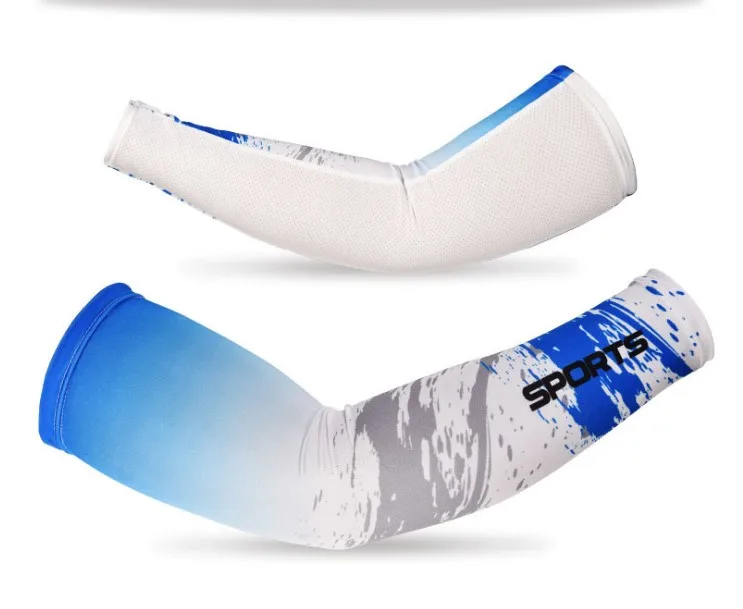

hot Wholesale Customize logo Custom Logo Printing Ice Sleeve Anti-uv Adults Unisex Breathable Ice Dry Bicycle sunscreen sleeve, Blue green black pink white orange rose purple