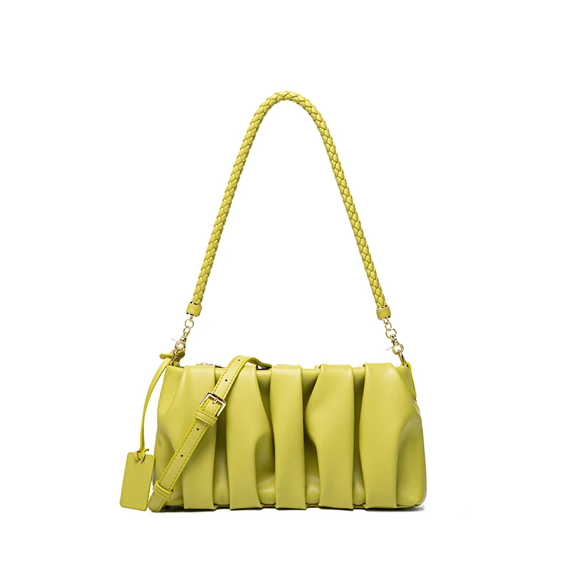 

2021Wholesale Pu Leather summer new Mini fold cloud Bag Luxurious bags women handbags ladies PU Leather Shoulder Bag