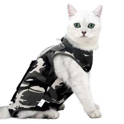 

Cat Surgery Warning Suits Hot Selling Amazon Pet Products Prevent Licking Camouflage New Fashion Style