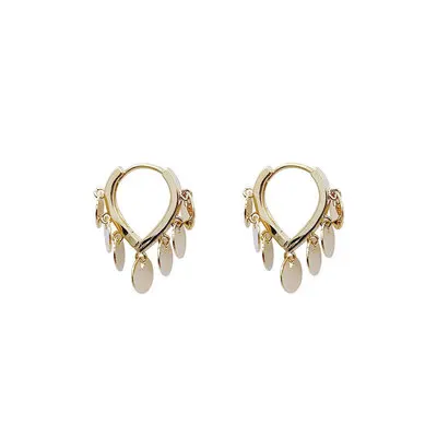 

MYSO New Ins Fashion Earrings For Women Gold Sequins Gold Studs Earrings For Women