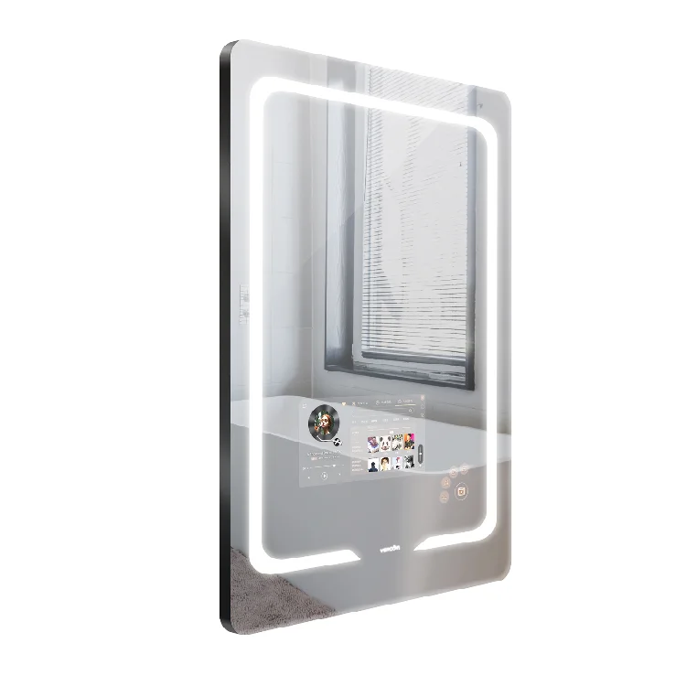 

Vercon hot selling vertical intelligent interactive mirror smart defogging mirror android smart mirrors for bathroom hotel