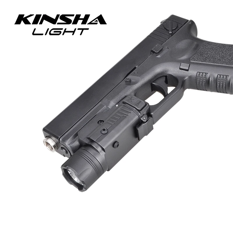 

Tactical Rail Mount Gun Flashlight for Hand Gun Tactical Compact Red Laser Sight White light Combo, Black pistol light