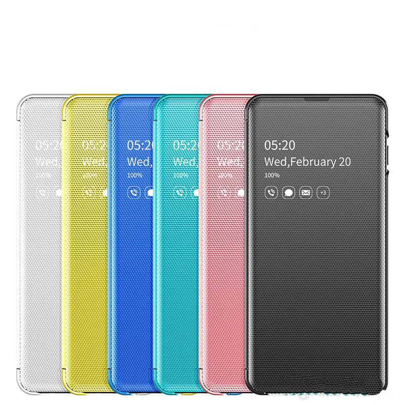 

Smart Mirror Flip Case For Samsung Galaxy Clear View Smart Cover A30 A10 A20 A40 A70 A10s A30s A20e Note 10 8 9 S10