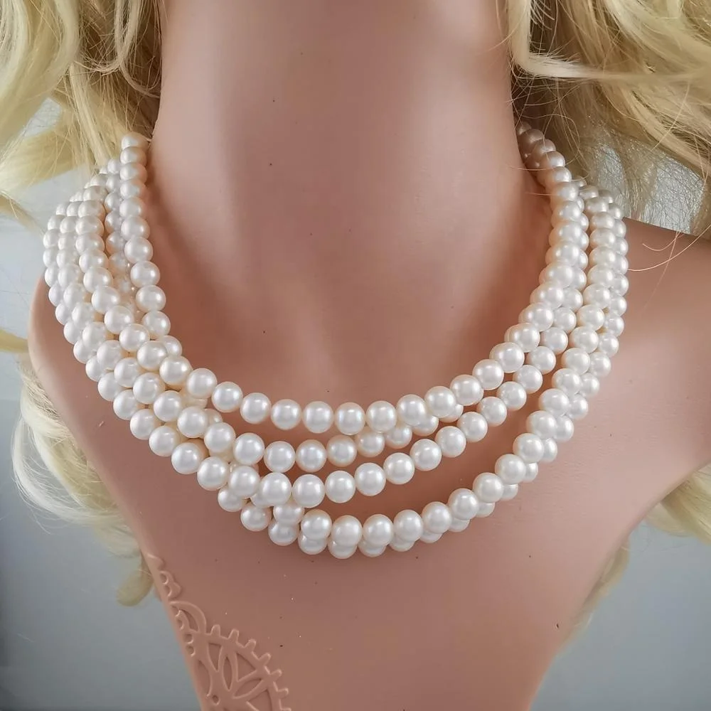 
Top quality 7-8mm round real sweet water pearls strand from top pearl ltd white natural freshwater pearl 16-inch strand string 