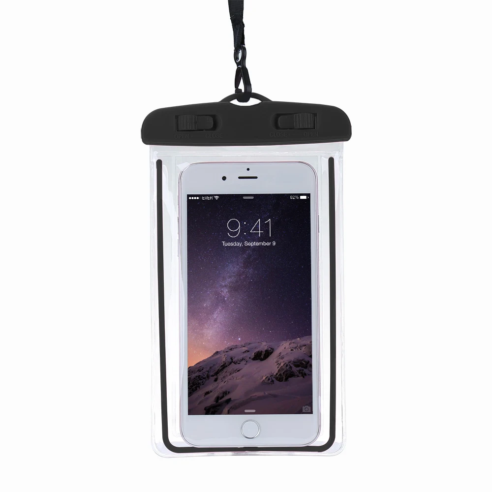 

Free Shipping 1 Sample OK New Style Underwater Photography Phone Pouch Customized Seal Swimming PVC Waterproof Mobile Phone Bag, 9 colors