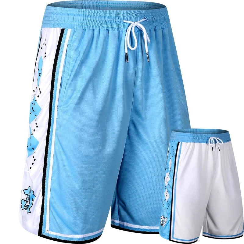 

Wholesale American NCAA North Carolina Blue University Basketball Pants Casual Loose Quick-drying Five-Point Training Shorts, Custom color