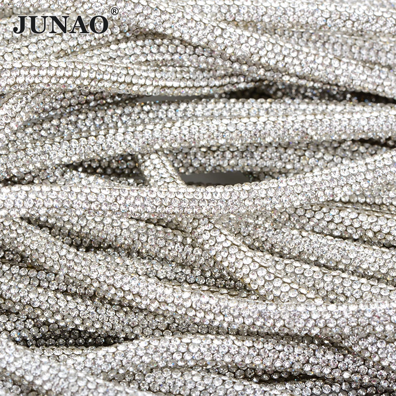 

1 Meter Strass Tube Trim Banding AB Crystal Cord Glass Rhinestones Chain For Clothes Bracelet Jewelry Crafts, More than 20 color ,crystal ab rhinestones