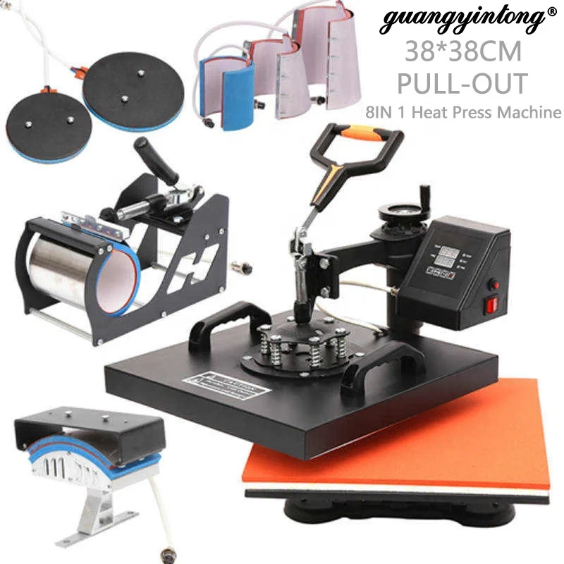 

Guangyintong wholesale cricut easy press iron heat press t shirt printing popular vinyl cutter and heat press machines