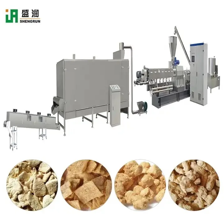 Jinan Shengrun TVP/Soy Artificial Meat Protein Making Machine Machines Auto Soy Protein Food Production Line