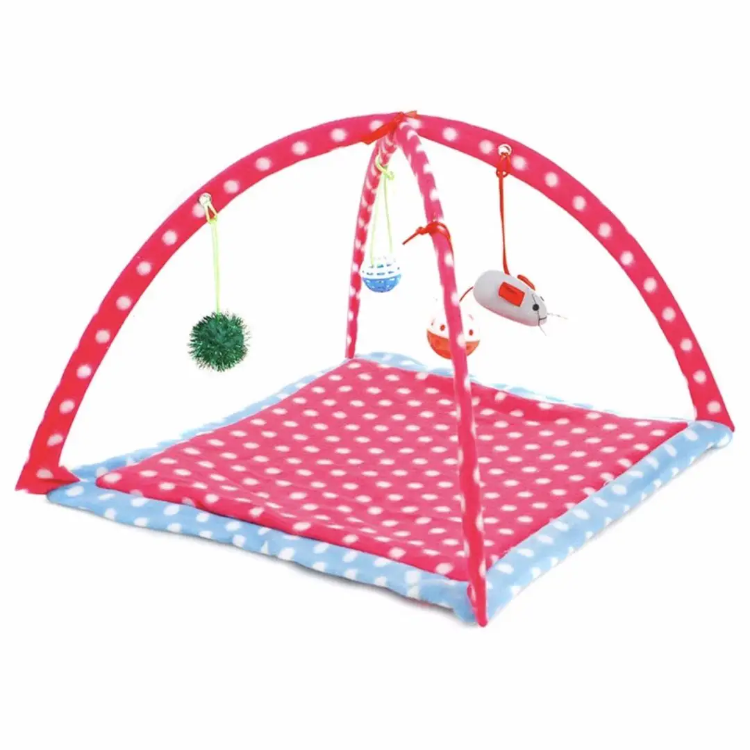 

Pet Hammock Bell Toy Folding Cat Tent Ventilation Cartoon Funny Pet Toy Pet Bed Mat Vocal Toys