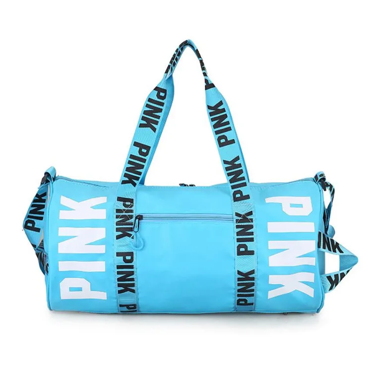 

New sports bag nylon printed travel bag large capacity men's and women's portable fitness bags can be customized LOGO, 15colors