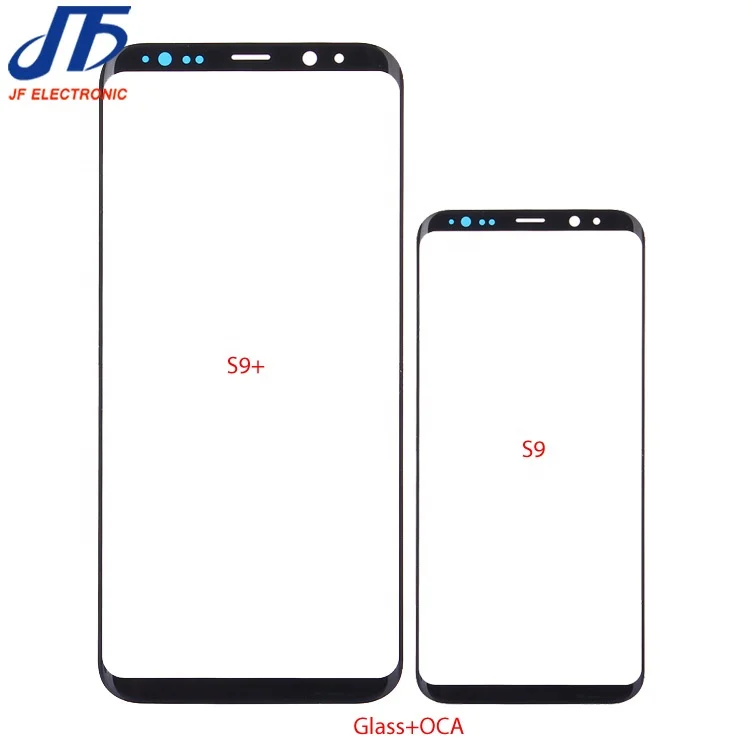 

Wholesale factory phone spare parts front outer glass For Samsung Galaxy S9 G960 S9 Plus G965, Black