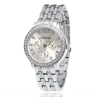 

Foreign trade hot selling Geneva fashion men's diamond steel business casual quartz watch