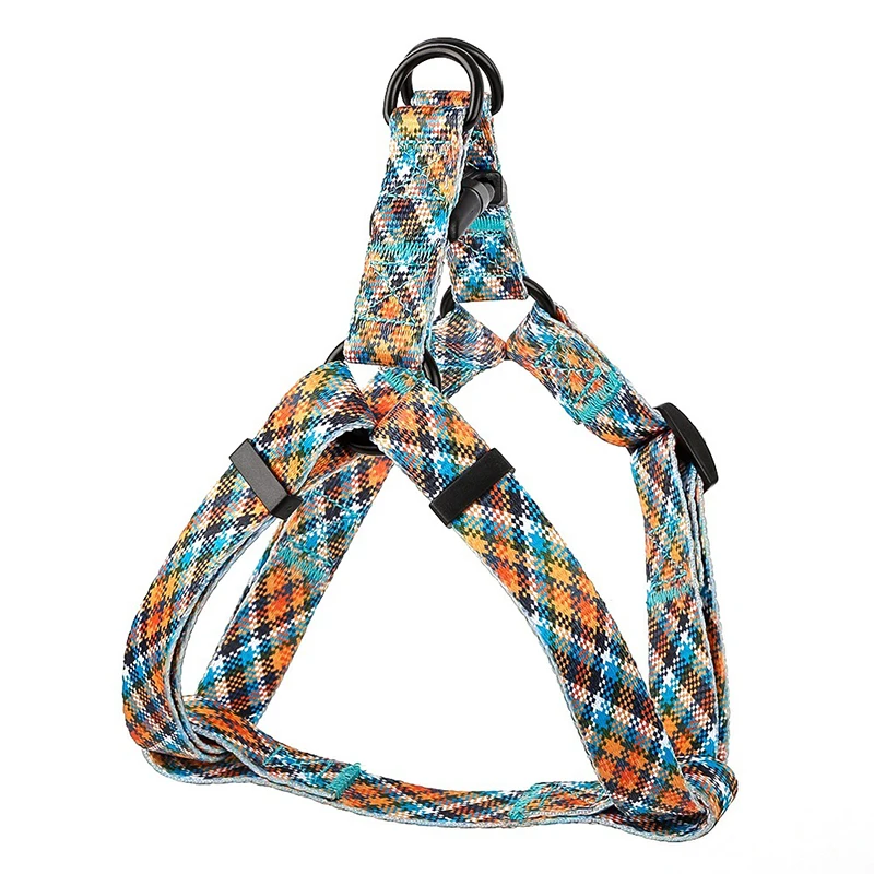 

Adjustable Luxury Training Print Lead Cat Traction Rope Strap Harness Pet Neck Collars Set Dog Leash
