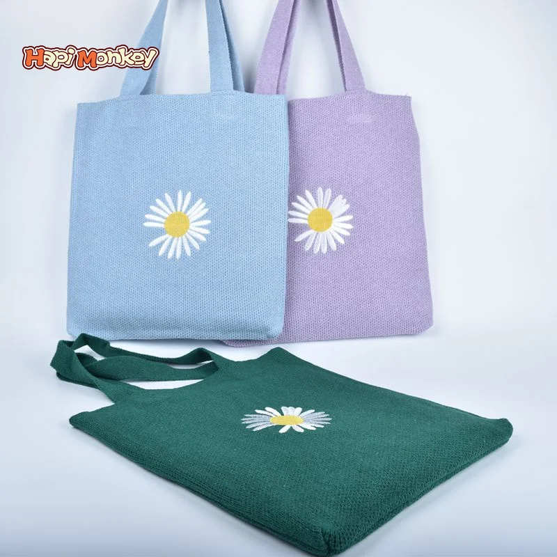 

HapiMonkey Lamb Wool Polyester 100% DIY Economical Promotion Cotton Tote Sunflower Vibrant Womens Bag Women Hand Bags Handbags