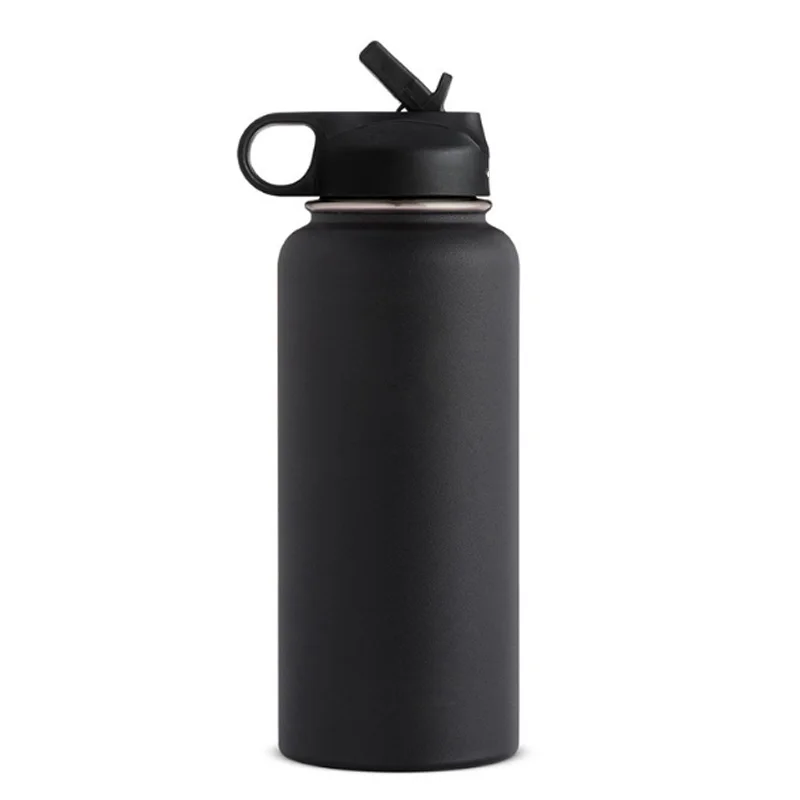 

Private Label Stainless Steel Insulated Flask Sipper Lid With Straw Double Wall Vacuum Flask Thermos Custom Logo Laser Engraved, Red/blue/green/black/white or customized
