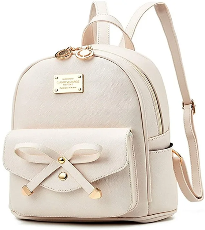 

Qetesh Popular Women Ladies Mini Backpacks Girls Pu Leather Cute Backpacks