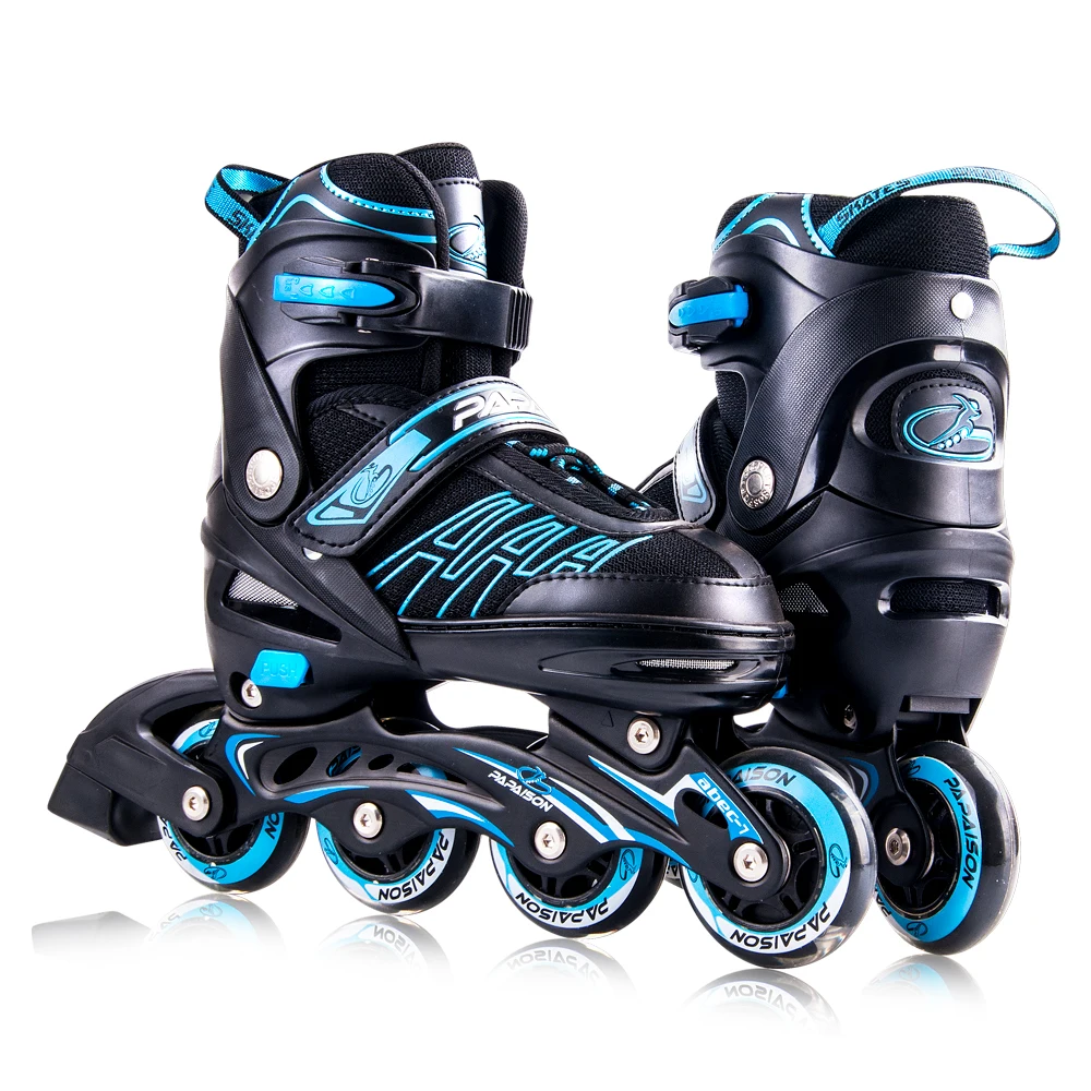 

CE Certification Popular super PU flashing wheels 4 size yard waterproof adjustable inline roller skates