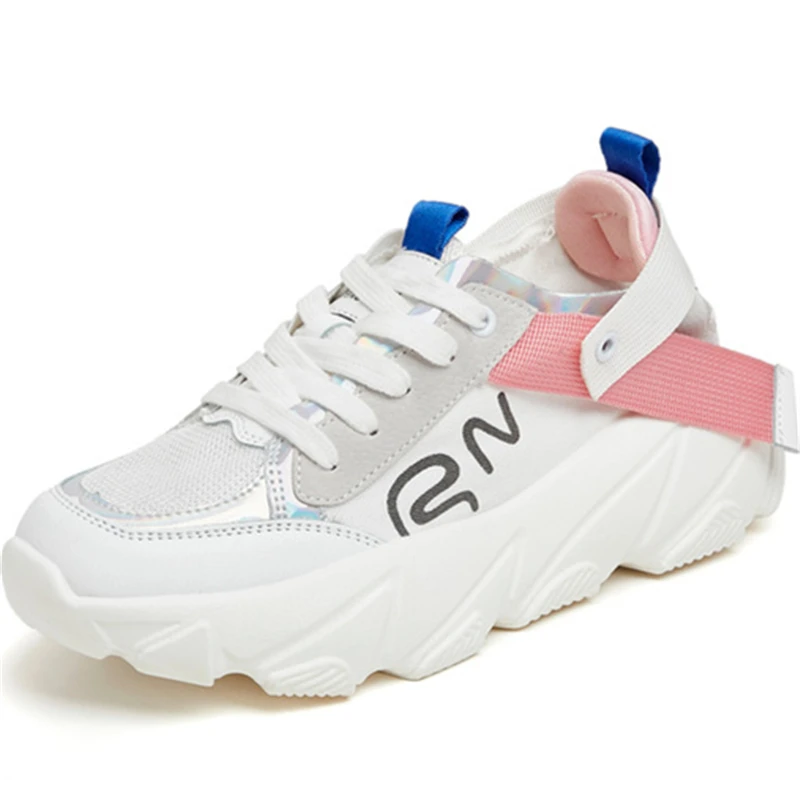 

2021 New Summer Breathable Walking Shoes High Fashion Street Shoes Platform Women Sneakers Women Designers Clunky Dad Shoes