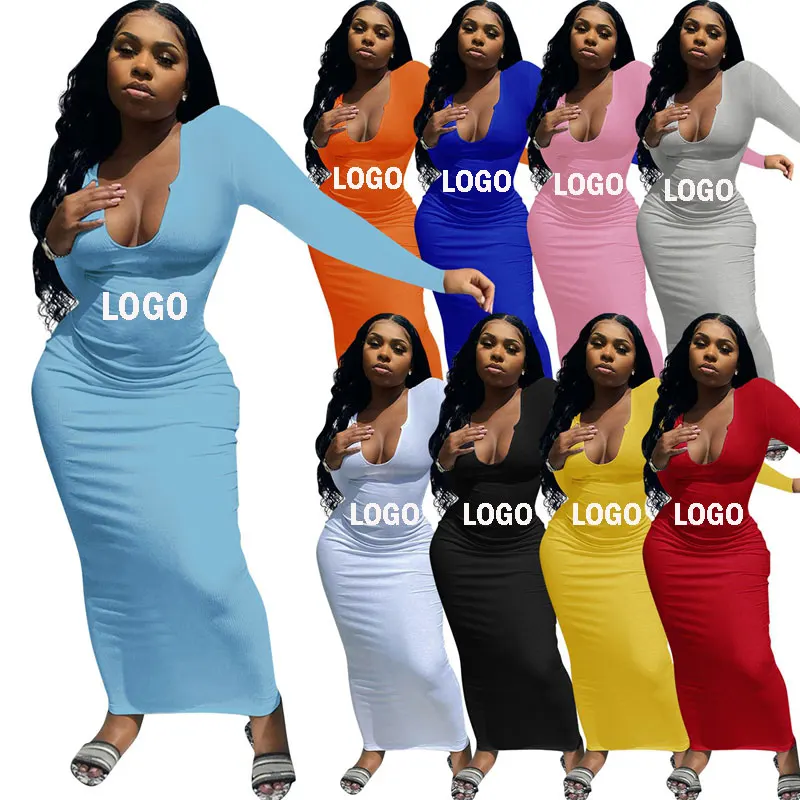 

2021 Round Neck Sleeveless Bodycon Maxi Elegant Women Casual Party Long Dress