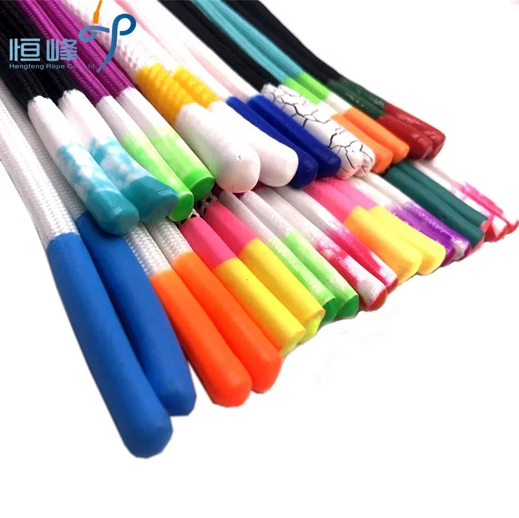 

Wholesale Custom 5Mm Polyester Draw Cord Silicone Dipped Ends Garment Hoodie Rope Drawcords, Picture color or custom color