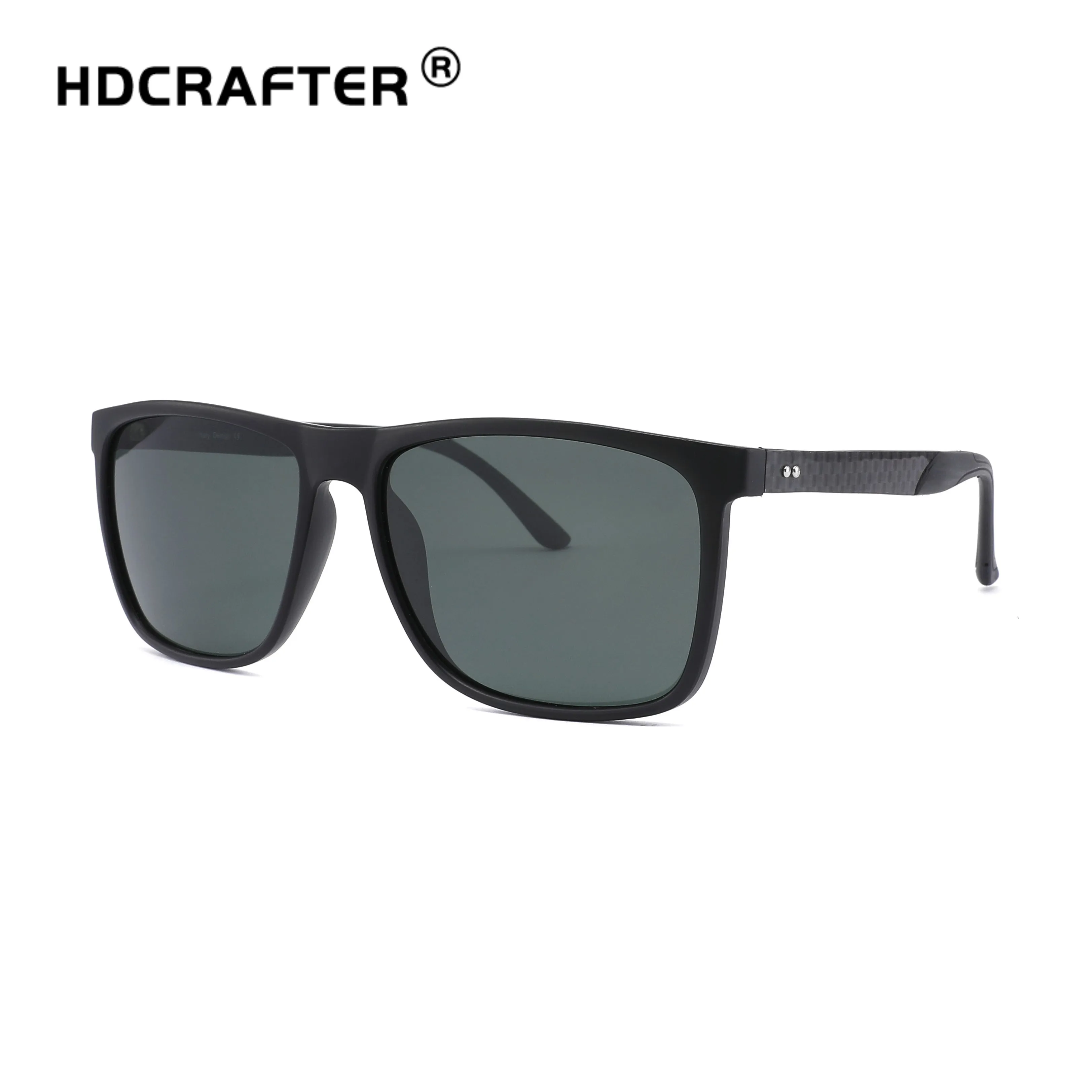 

HDCRAFTER 2021 New High end TR90 Carbon fiber Sunglasses unisex Polarized TAC 1.1 lens Sun glasses river wholesaler classic, 3 colors