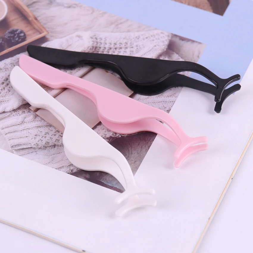 

1PC Tweezers False Eyelashes Applicator Eyelash Extension Curler Nipper Auxiliary Clamp Makeup Forceps Tools