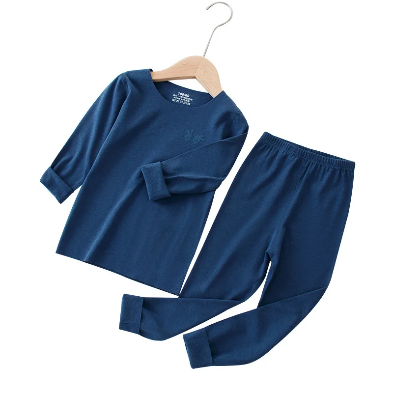 

Autumn and winter children's underwear set warm clothes and long pants boys and girls thin children's clothing home pajamas