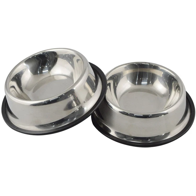 

Dog Food Bowls Stainless Steel Pet Water Round Bowls With No-Spill And Non-Skid Feeder, Customized color