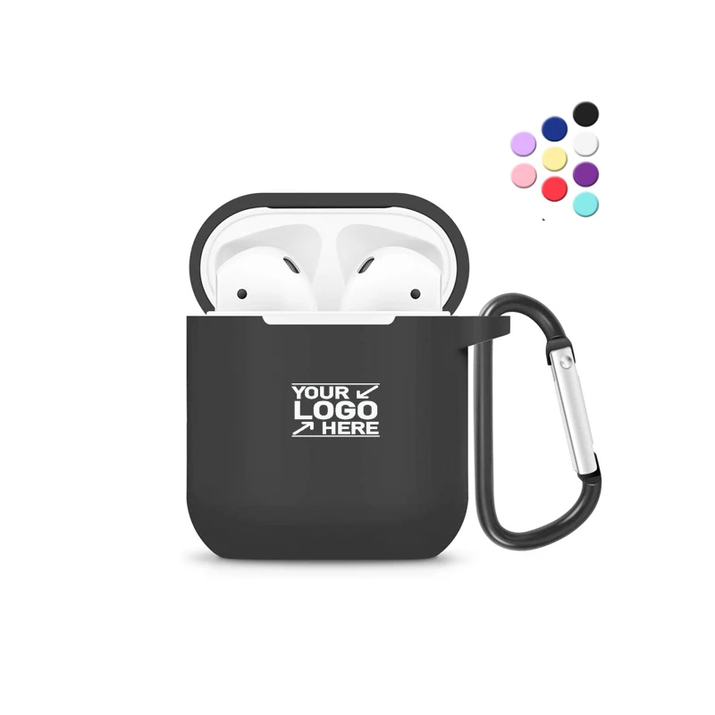 

Tiktok Silicone Air Case Shopify Hot Sale Portable Air Pocket Factory Direct Sales Solid Wireless Headphones Case Keychain
