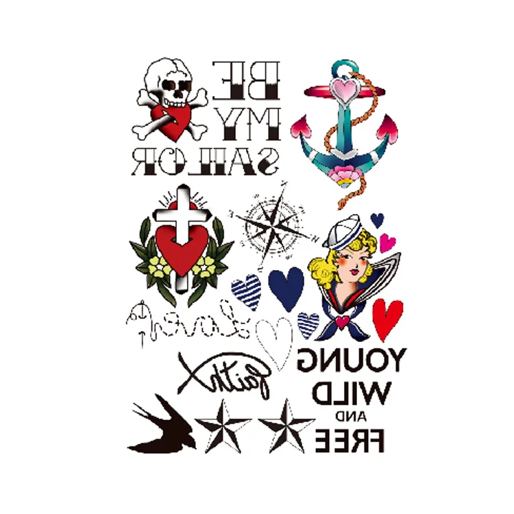 

OEM 2021 Fashionable new styles Sexy temporary arm Tattoo Sticker, Cmyk