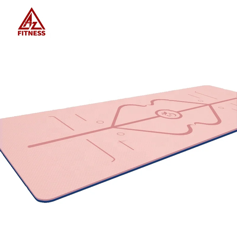 

Light Weight Unique Cheap Washable Printed Fitness Gym Home Custom Logo Non Slip Pilates High Quality ECO Friendly TPE Yoga Mat, Pink, blue, purple, red,green