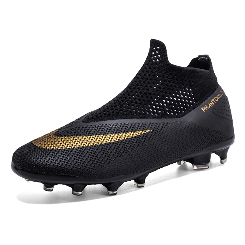 

High Ankle FG Spikes Wholesale Cr7 Football Boots size 36-49 Football Cleats Adults Sport Sneakers Soccer Shoes