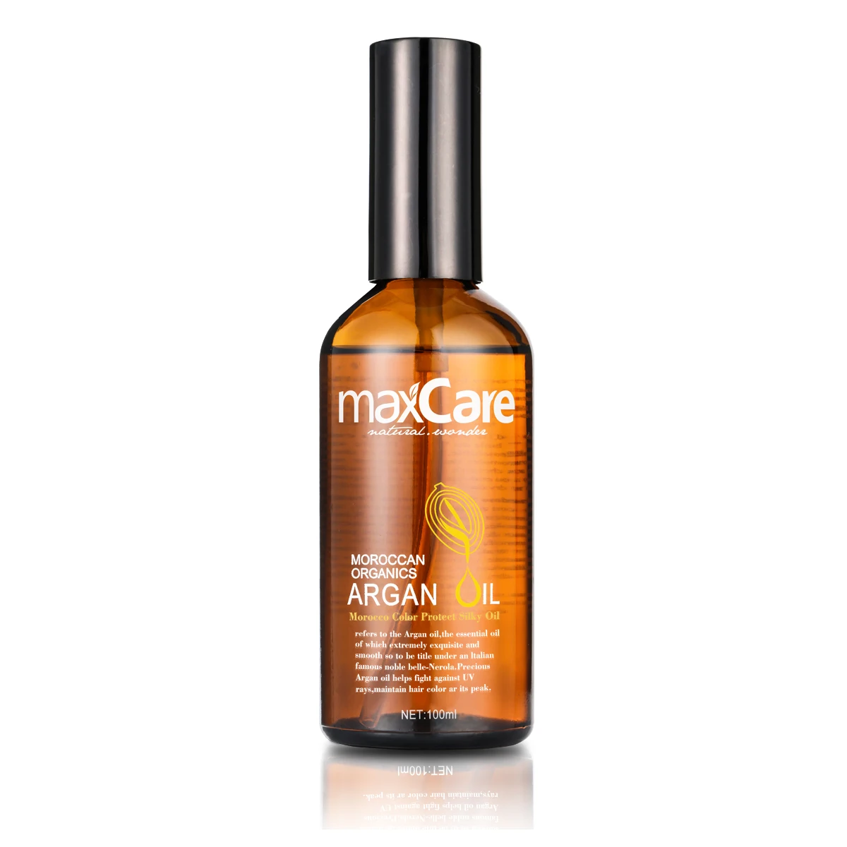 

100ml Argan oil for hair treatment maxcare leave-in treatment morocco oil, Brown